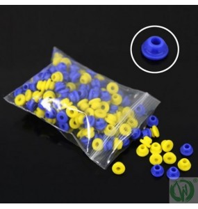 Top Hat Grommets - Blue, Yellow, Green